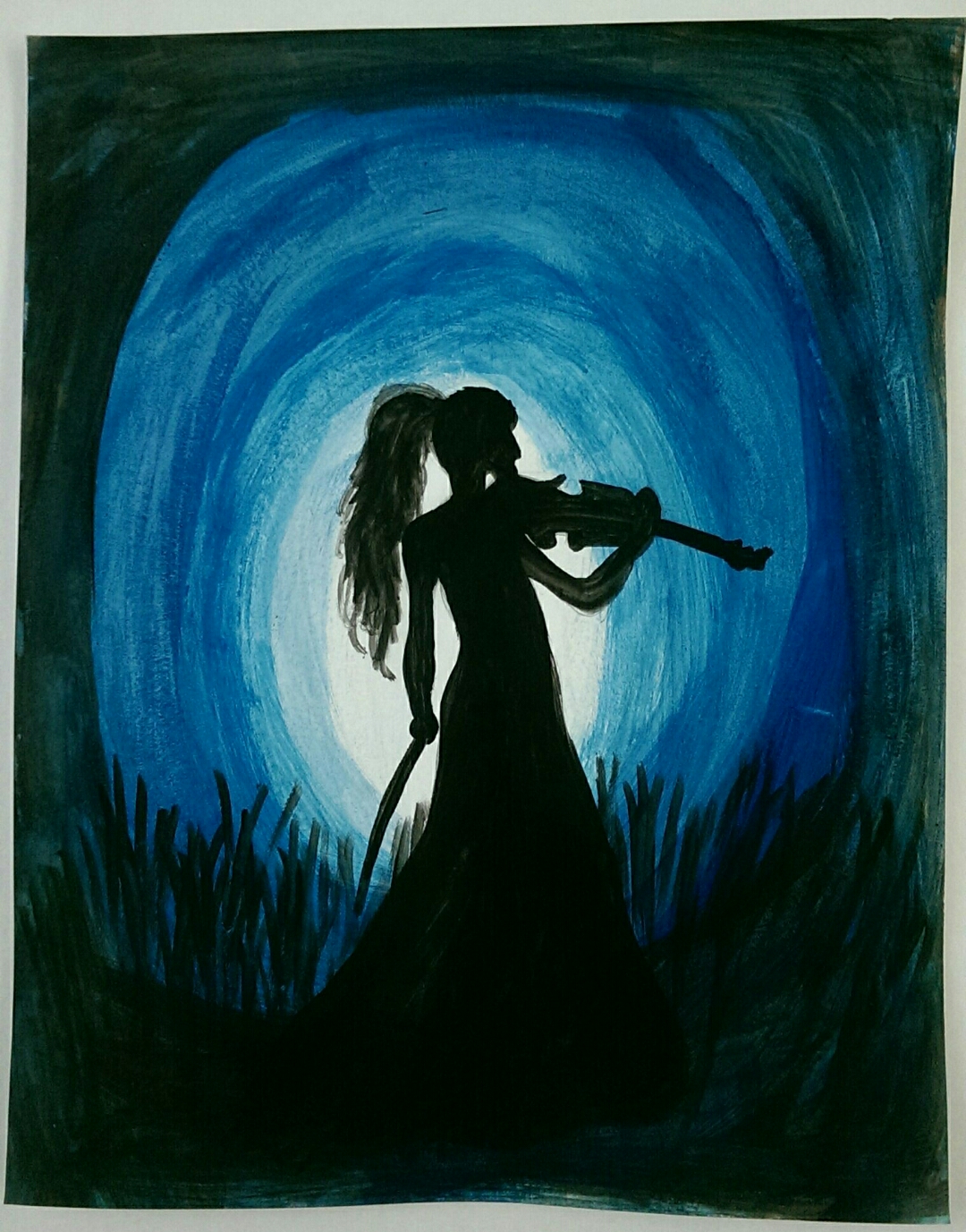 Violinist Silhouette